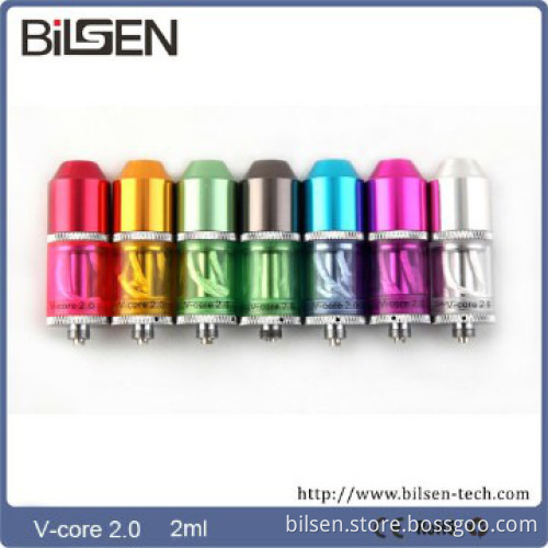 Bright color e-cigarette V-core 2.0 clearomizer,vaporizer pen